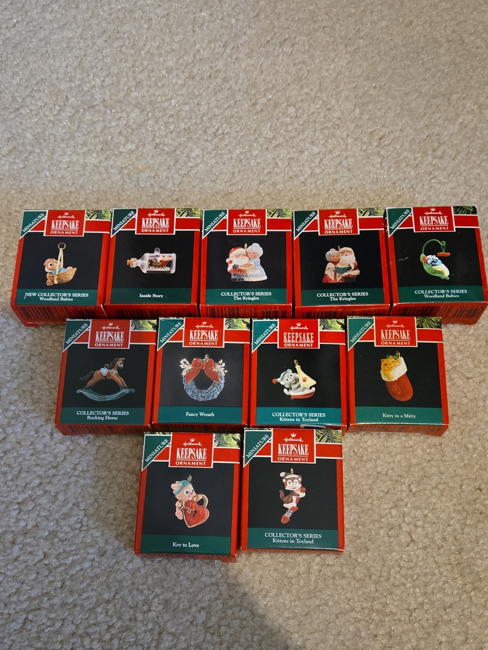 Vintage Lot Of 11 Hallmark keepsake miniature Ornaments